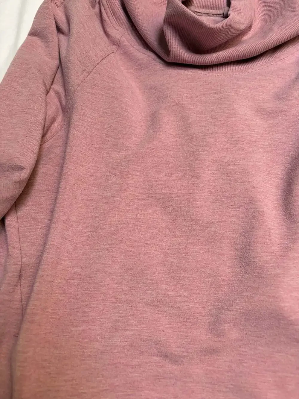 Lululemon Cowl Neck Pullover Sweatshirt Pink Heathered